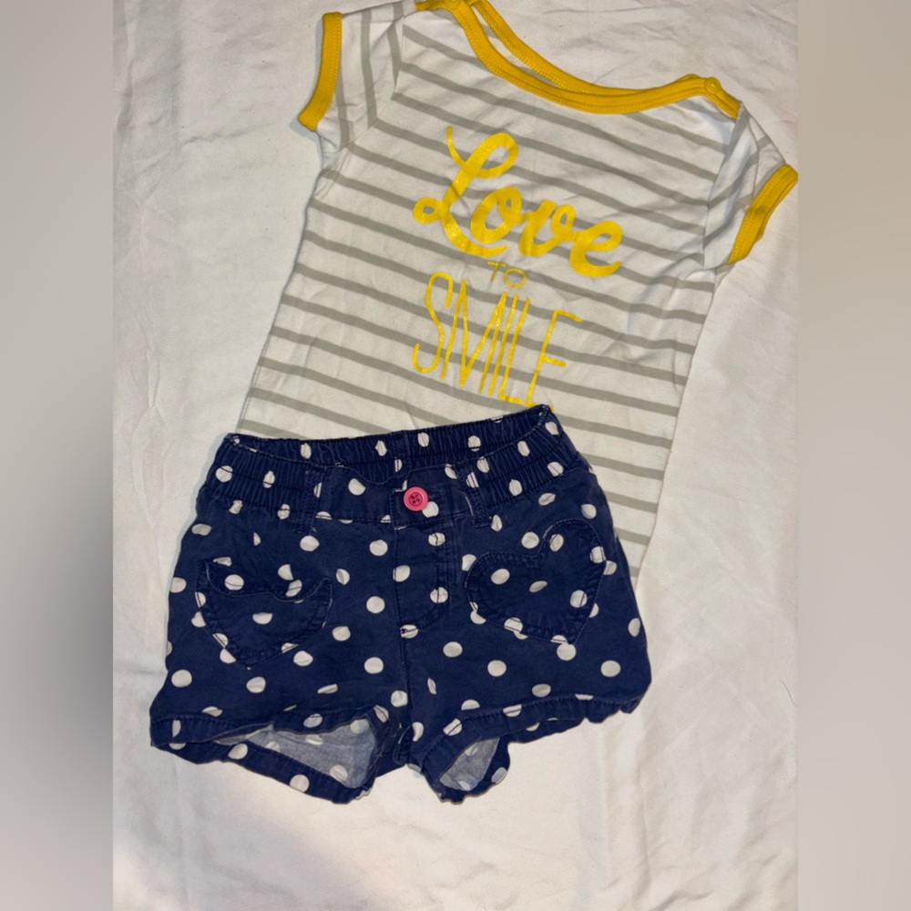 Carter's Blue and Gray Matching Set with Playful Patterns